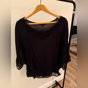 Zac & Rachel Black Lace Detail Blouse